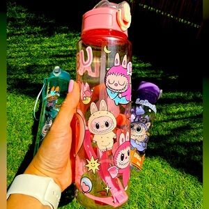 Labubu Kawaii Water Bottle: 650ml Leakproof Anime Drinkware